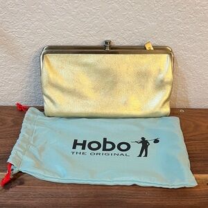 Vintage HOBO Lauren Clutch Wallet in Metallic Gold